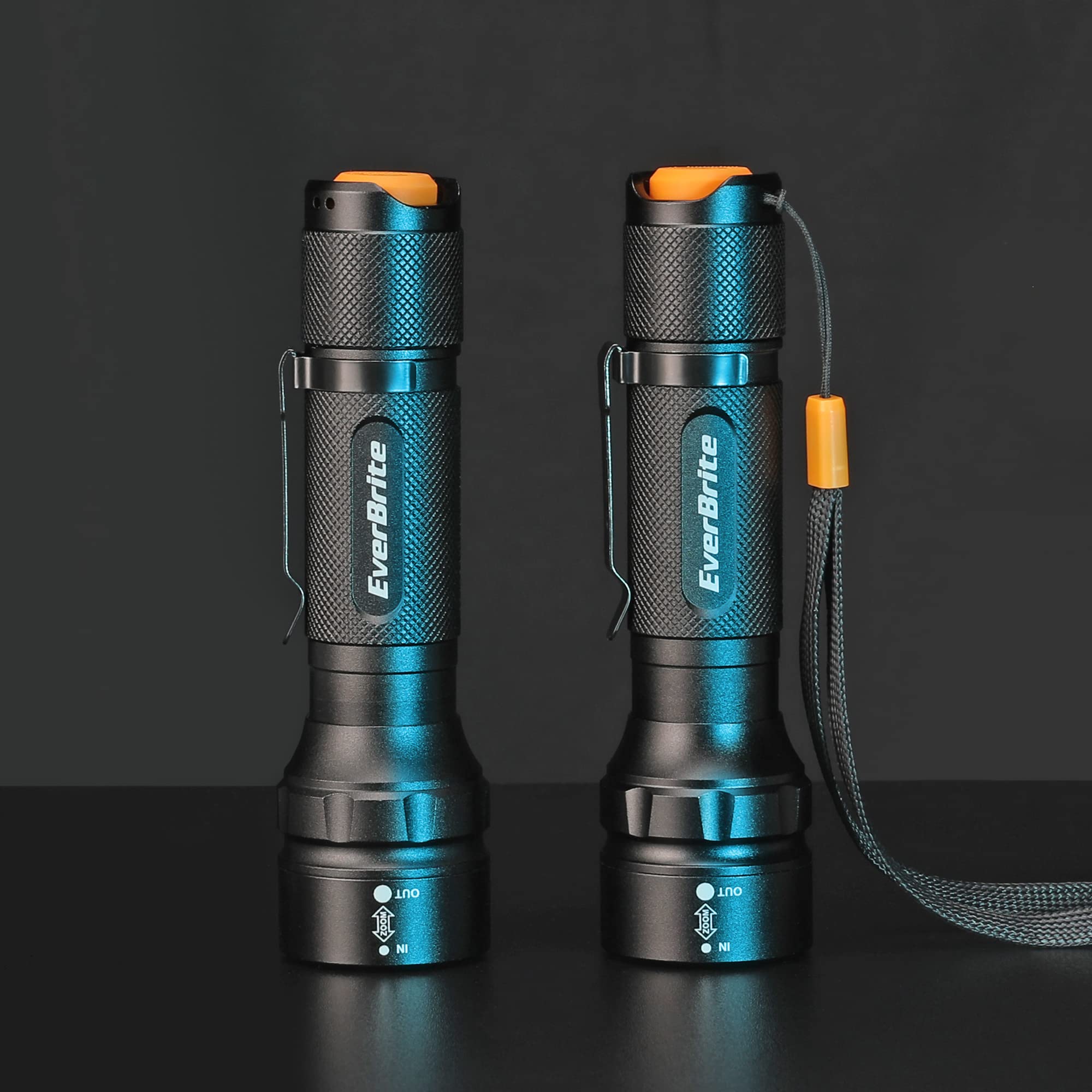 EverBrite 2-Pack 150 Lumens Super Small Mini LED Flashlight, Zoomable Flashlight with Lanyard&Clip, 3 Modes, IPX4 Waterproof, for Camping Hiking, Emergency, EDC, Survival Use, 2 AA Batteries Included - Image 7